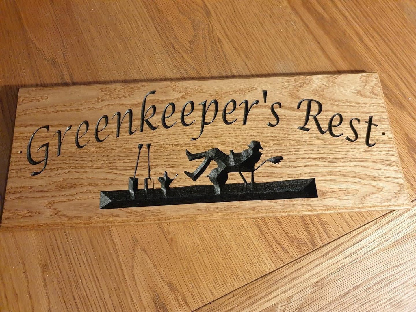 Solid Oak Engraved Hardwood House Sign 400mm x 200mm x 20mm, Personalised Carved Home Name Plate Plaque