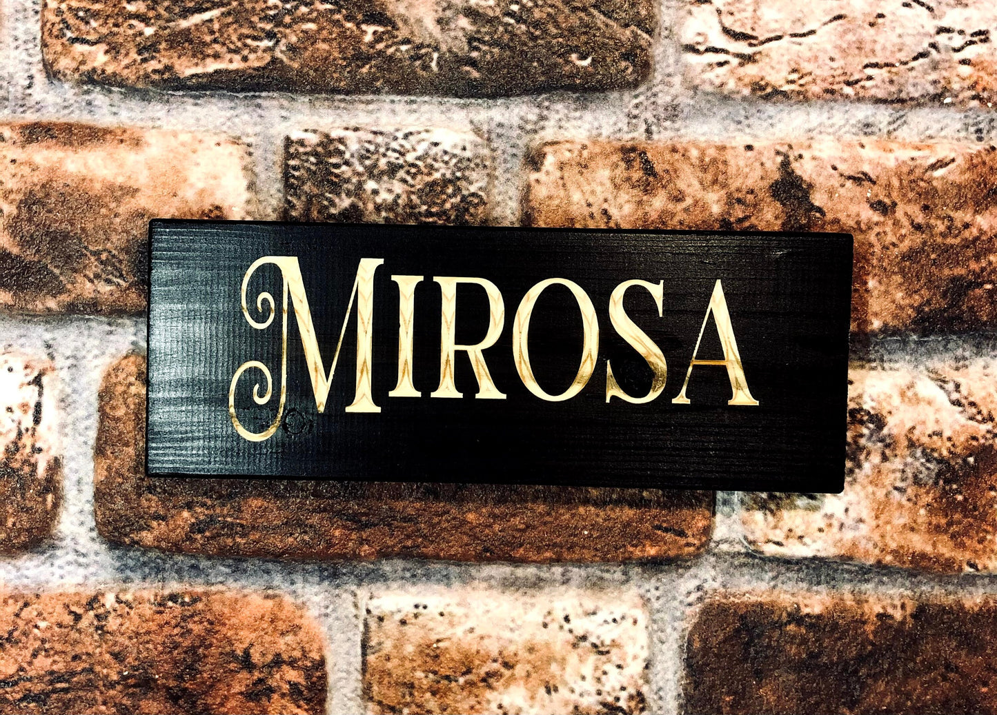 Personalised Horse Stable/Stall Name Sign - Mirosa Ebony