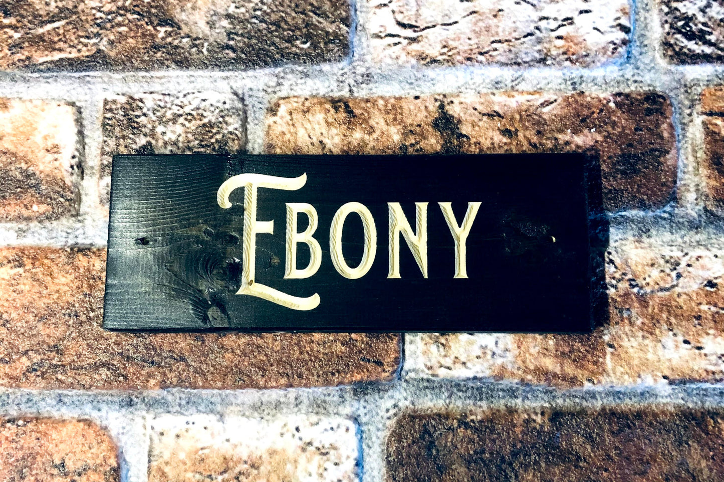 Personalised Horse Stable/Stall Name Sign - Black River Ebony