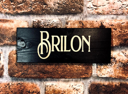 Personalised Horse Stable/Stall Name Sign - Brilon Ebony