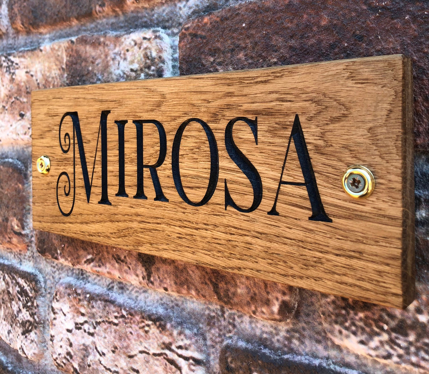 Personalised Horse Stable/Stall Name Sign - Mirosa OAK