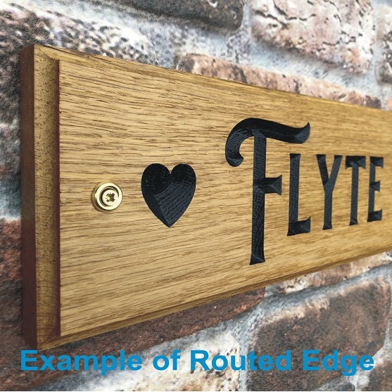 Personalised Horse Stable/Stall Name Sign with Hearts - Royal Signage- OAK