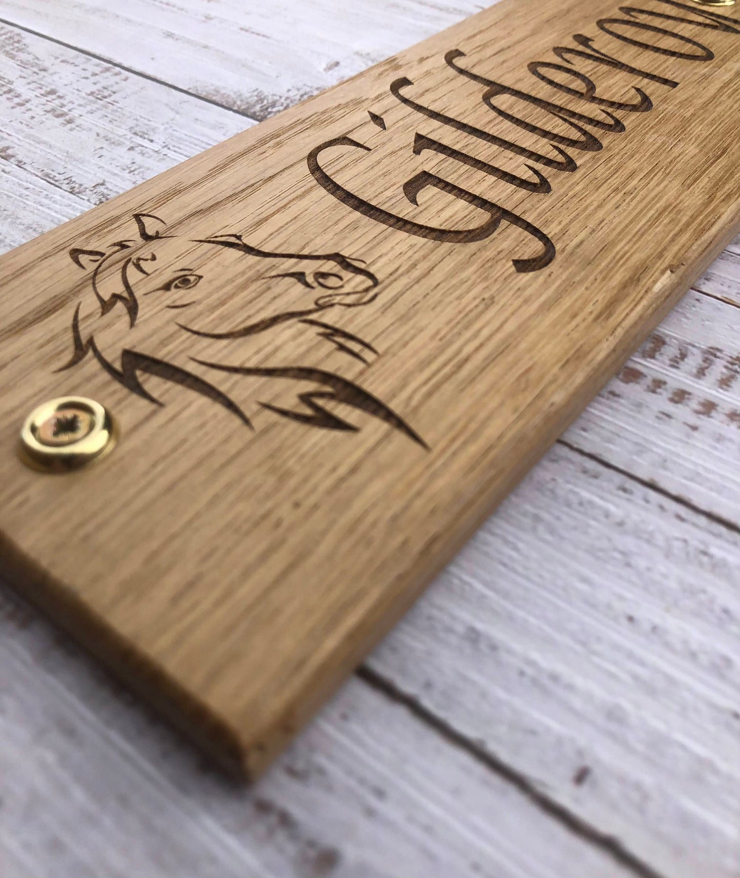 Personalised Laser Engraved Horse/Pony  Stable/Stall Name Sign, Name Plaque - Solid OAK