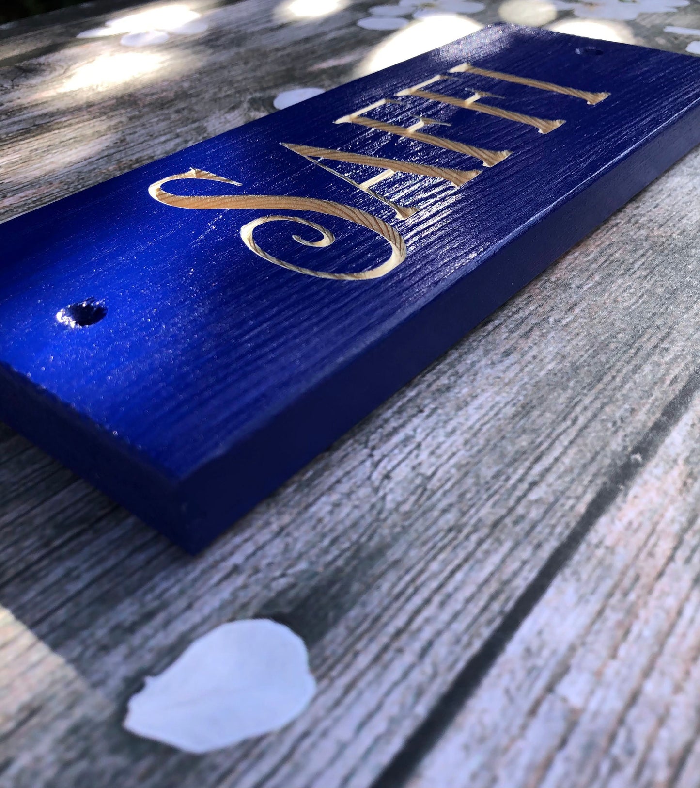 Personalised Horse Stable/Stall Name Sign - Mirosa Royal Blue