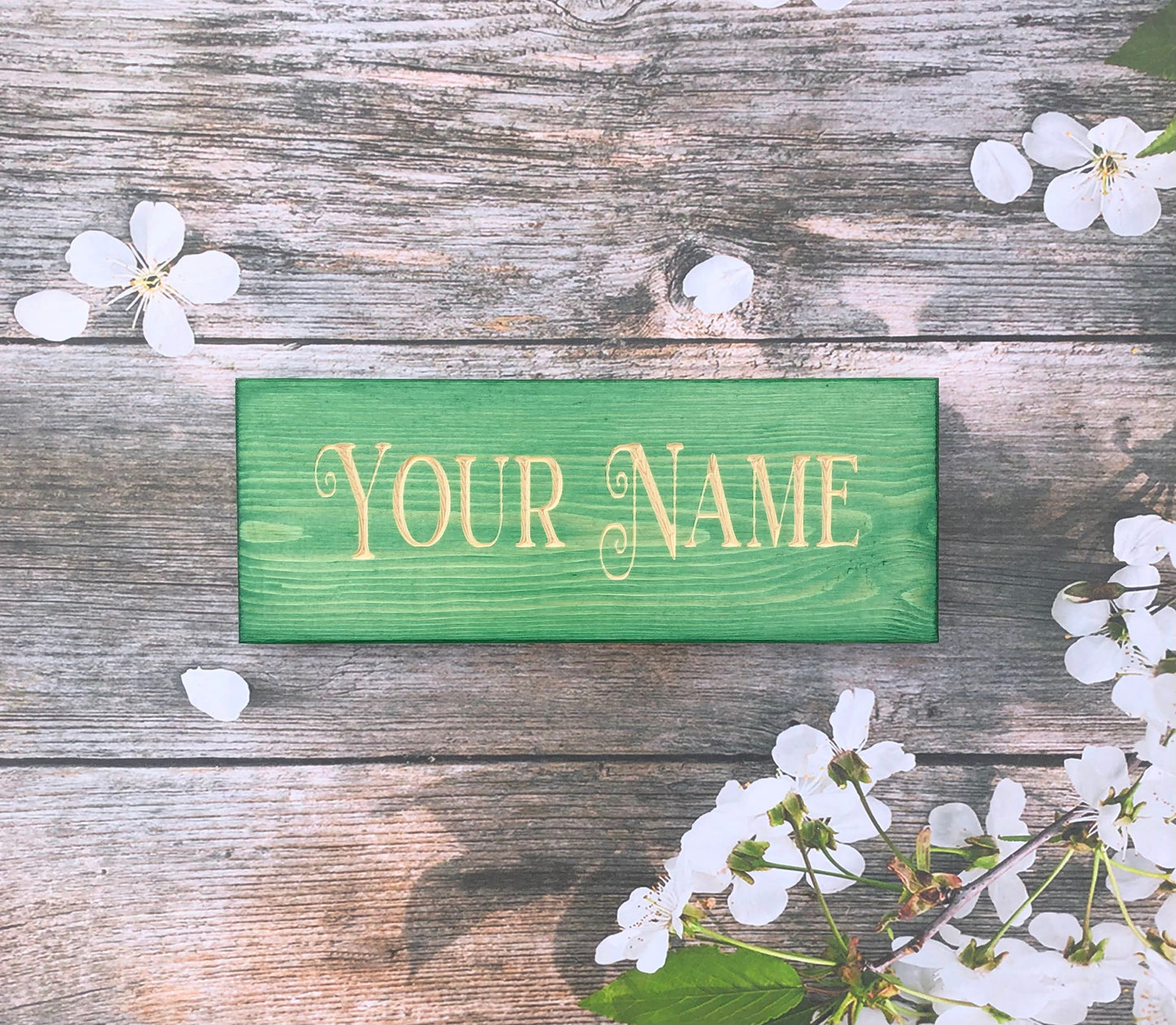 Personalised Horse Stable/Stall Name Sign - Mirosa - Tropical Green - Amethyst Purple - Starling Blue
