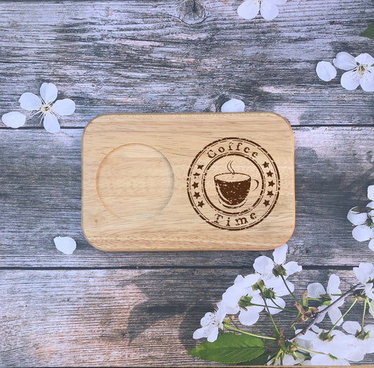 Coffee Time Serving Board Gift, tea and biscuits, coffee and cake